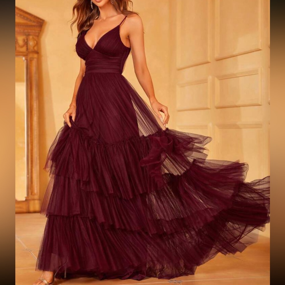 Burgundy fairytale dress
